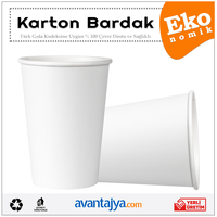 4 Oz Ekonomik Karton Bardak Baskısız Beyaz 1000 Adet