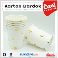 7 Oz Yaldız Desenli Karton Bardak 30000 Adet