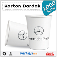 7 Oz Logo Baskılı Karton Bardak 2000 Adet