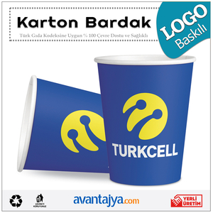7 Oz Logo Baskılı Karton Bardak 20000 Adet