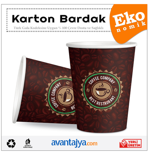 7 Oz Ekonomik Karton Bardak 1000 Adet