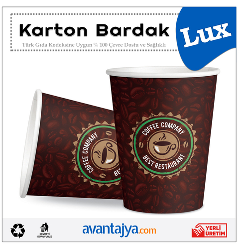 7 Oz Lüks Karton Bardak 1000 Adet