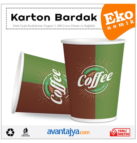 7 Oz Ekonomik Karton Bardak 1000 Adet