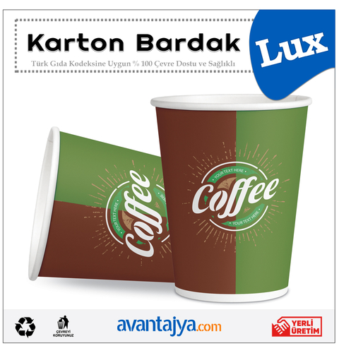 7 Oz Lüks Karton Bardak 1000 Adet