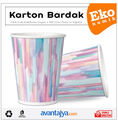 7 Oz Ekonomik Karton Bardak 1000 Adet