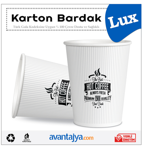 7 Oz Lüks Karton Bardak 1000 Adet