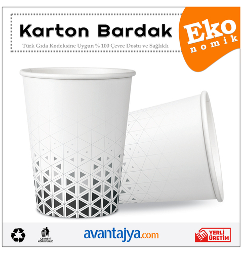 7 Oz Ekonomik Karton Bardak 1000 Adet