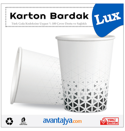 7 Oz Lüks Karton Bardak 1000 Adet