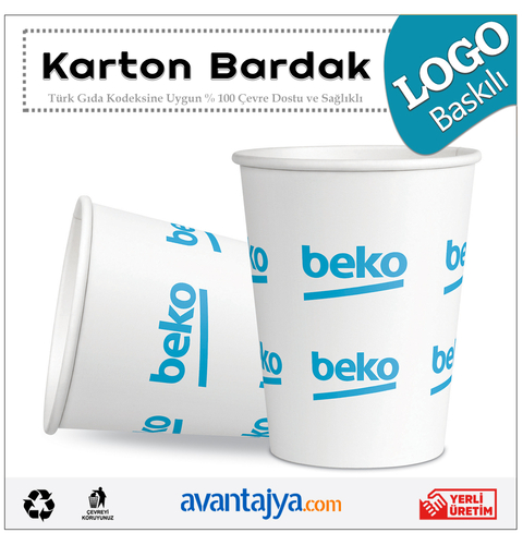 7 Oz Logo Baskılı Karton Bardak 20000 Adet