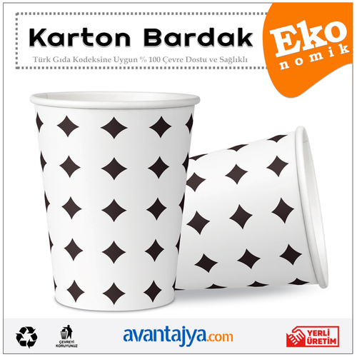 6.8 Oz Ekonomik Karton Bardak 3000 Adet