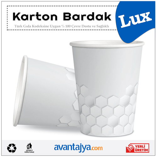 7 Oz Lüks Karton Bardak 1000 Adet