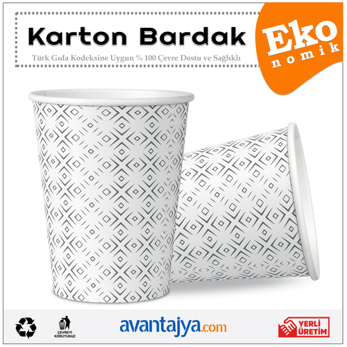 7 Oz Ekonomik Karton Bardak 1000 Adet