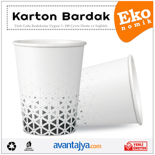 7 Oz Ekonomik Karton Bardak 1000 Adet